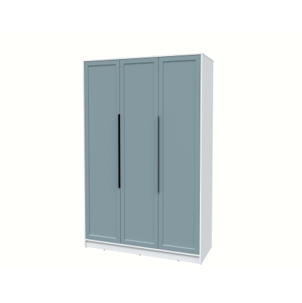 Шкаф распашной Тренд КТ-Ш3 (Белый платинум ЛДСП/ Океан ЛМДФ) Ш1360 В2128 Г547